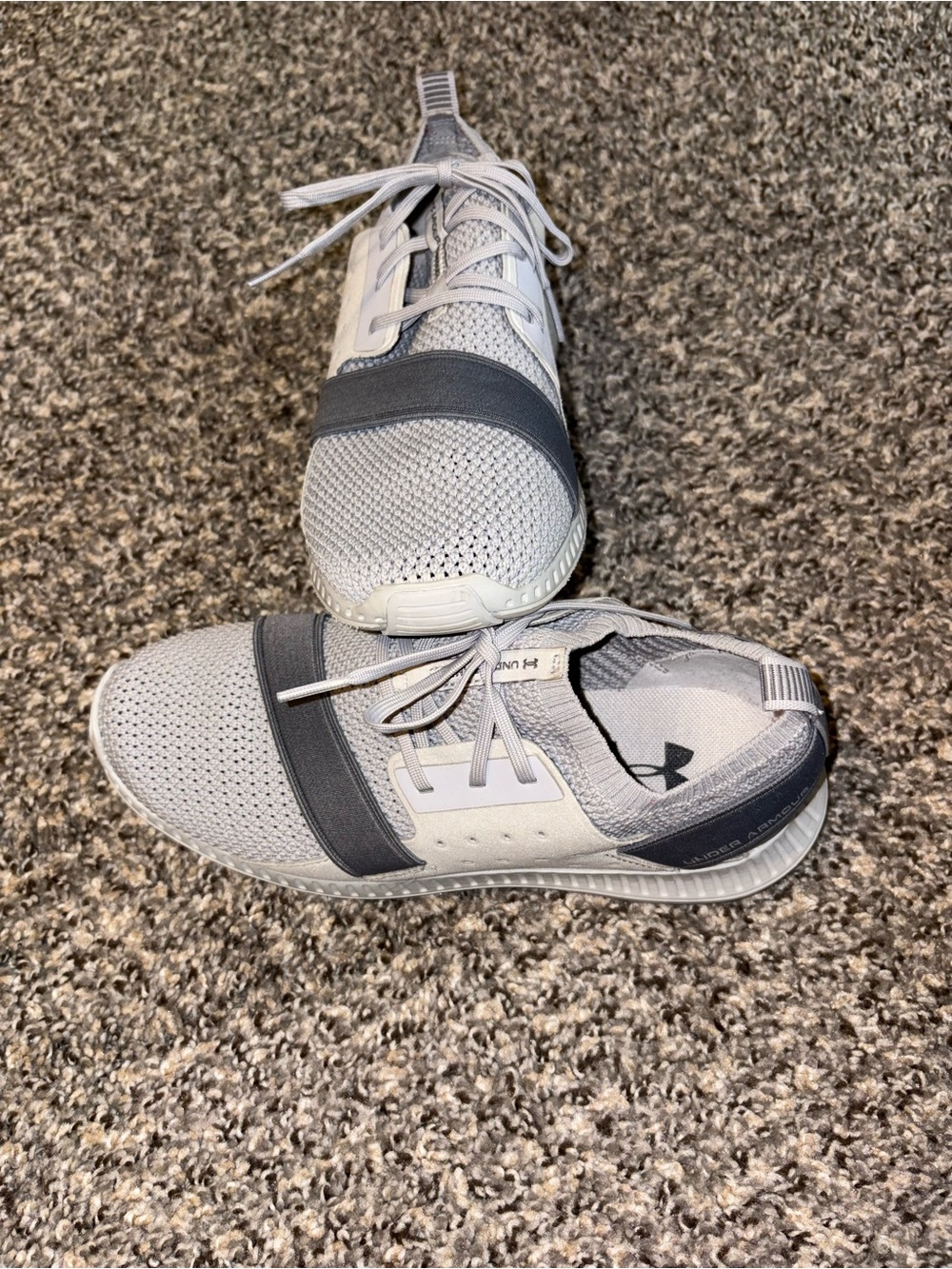 Under Armour Light Gray and Dark Gray Women's Athletic Sneakers